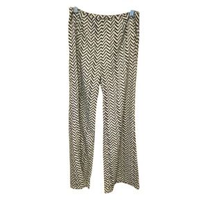 Umgee Black and White Chevron Wide Leg Pants